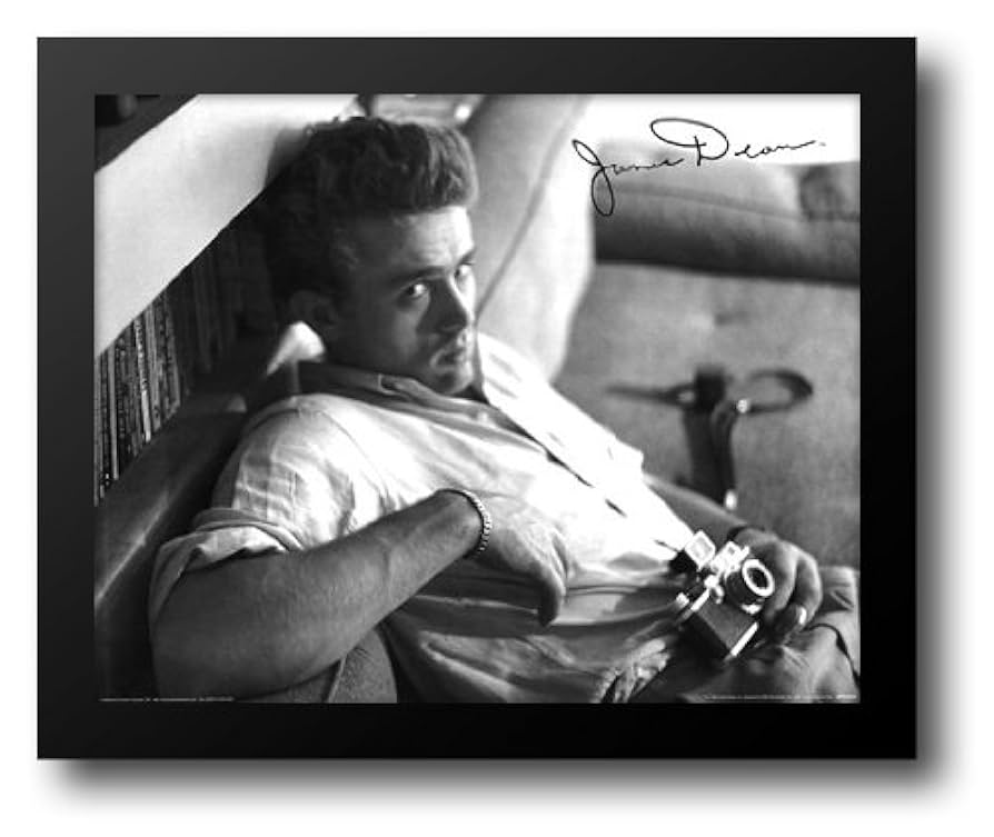 James  dean   額縁  フォットフレーム A4 額付き ポスター ジェームズディーン James Dean バイク
